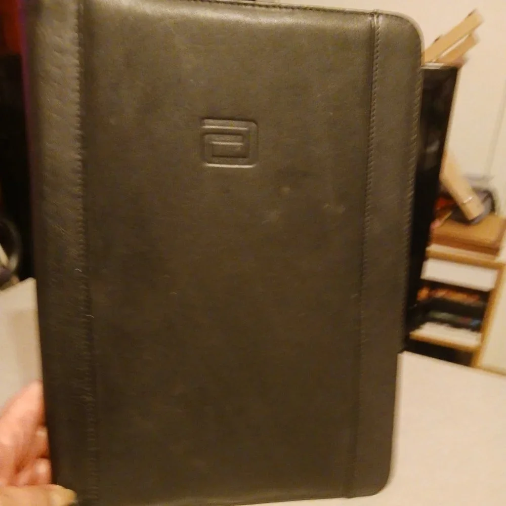 Black Leather Portfolio - 9 x 12.5